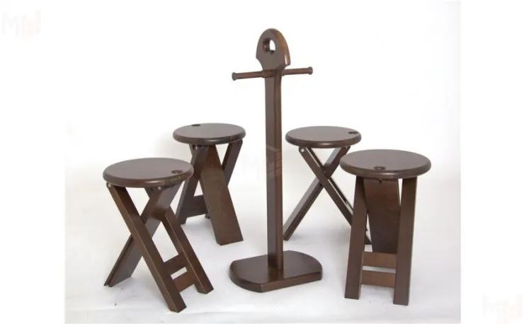 Табурет складной деревянный Оливия Тёмный орех