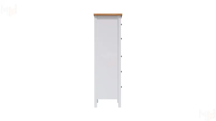 Комод Кымор 5 ящиков белый/светло-коричневый