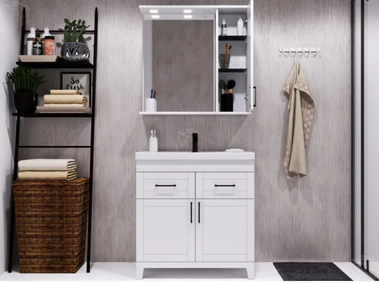 Шкаф-зеркало Charlie 80 Эл. левый/правый Домино