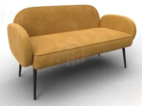 Диван прямой Лига-086 ( BRUT 10 желтый )