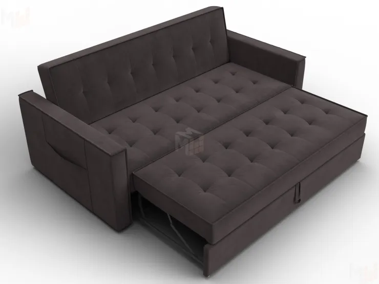 Диван прямой Лига-104 (160) ( SEVEN 727 коричневый )