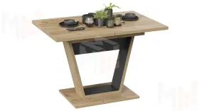 Стол обеденный Гавана Тип 1 Дуб Крафт золотой, Черный