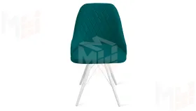 Стул Гранд К3 Белый матовый, Велюр Confetti Izumrud