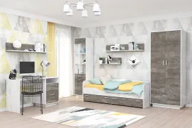 Детская ЭГО Бетон Светлый/Камень Темный Вариант 8