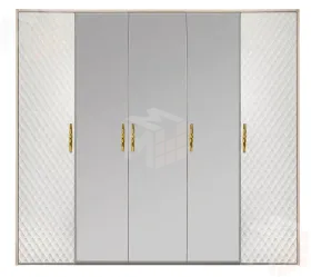 Шкаф Lara 5-дверный белый глянец