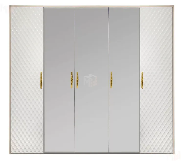 Шкаф Lara 5-дверный белый глянец