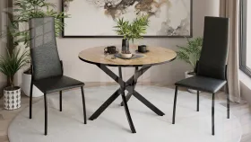 Стул Кредо Черный муар, к/з Черный