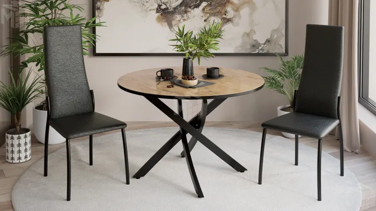 Стул Кредо Черный муар, к/з Черный