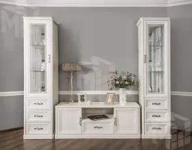 Гостиная Мишель 1+тв+1 белый матовый