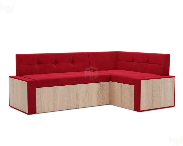 Таллин Правый угол (Кордрой красный) 210х83х140 см