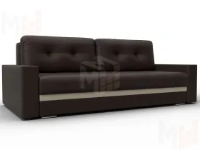 Диван прямой с декором Лига-096 НПБ ( Коричневый;Бежевый )