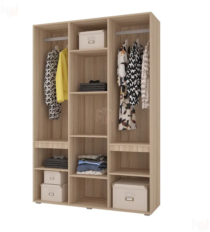 Шкаф Анталия 3-х дверный (сонома/графит софт)