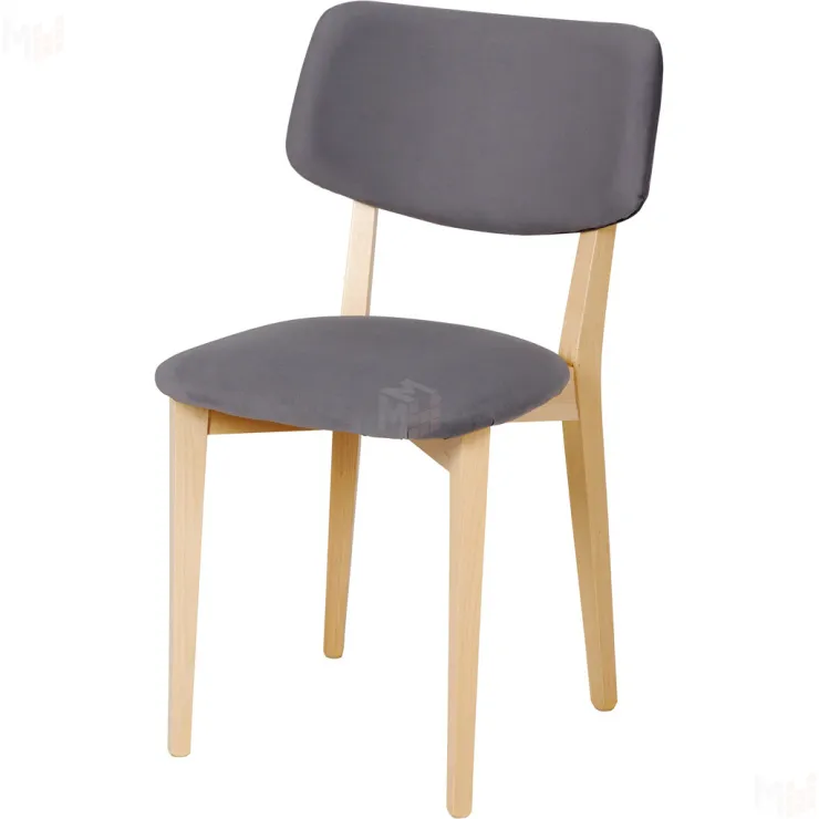 Обеденная группа стол раздвижной Норден D90 Белый/Натуральный и 2 стула Мэти Натуральный/Серый велюр