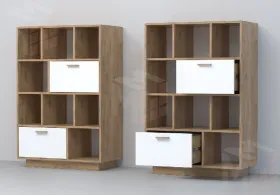 Комод К-1 Эго ПД  Дуб Крафт Золотой/Белый Глянец