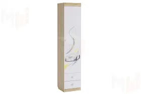 Шкаф комбинированный (с ящ. 1-створчатый) Форсаж дуб сонома/белый