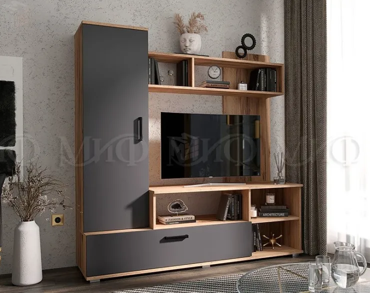 Гостиная Мини (дуб крафт/графит)