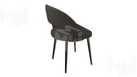 Стул Гэтсби К1К Черный муар, Велюр Confetti Stone