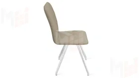 Стул Стенли К4 Белый матовый, Велюр Confetti  Smoke