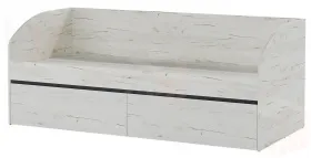 Кровать-софа  ГРЕТТА с ящиками Дуб Крафт белый