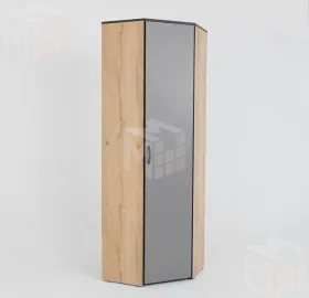 Шкаф угловой Ольга-Лофт 9.1 Дуб Крафт Золотой/Темно-Серый