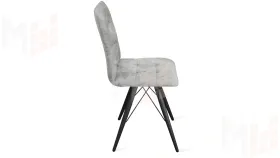 Стул Аспен К3 Черный муар, Велюр Wellmart Silver