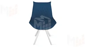 Стул Фэнди К2 Белый матовый, Велюр Confetti Blue