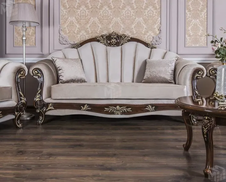 Диван Марселла 3х местный корень дуба глянец