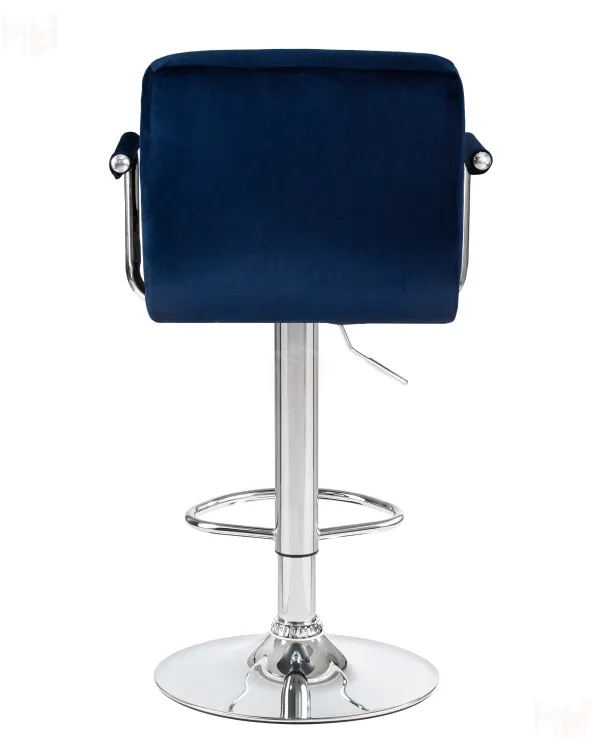 Стул барный DOBRIN KRUGER ARM (синий велюр (MJ9-117))