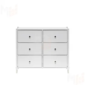 Комод Leset Нирита/Хайди, 6 ящиков, Белый (Белый/Белый)