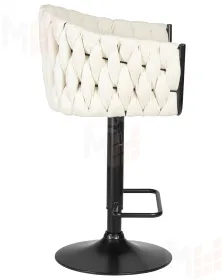 Стул барный DOBRIN LEON (кремовая ткань (LAR 275-33))