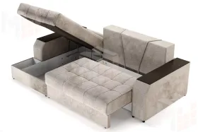 Угловой диван-кровать Лас-Вегас Бежевый левый