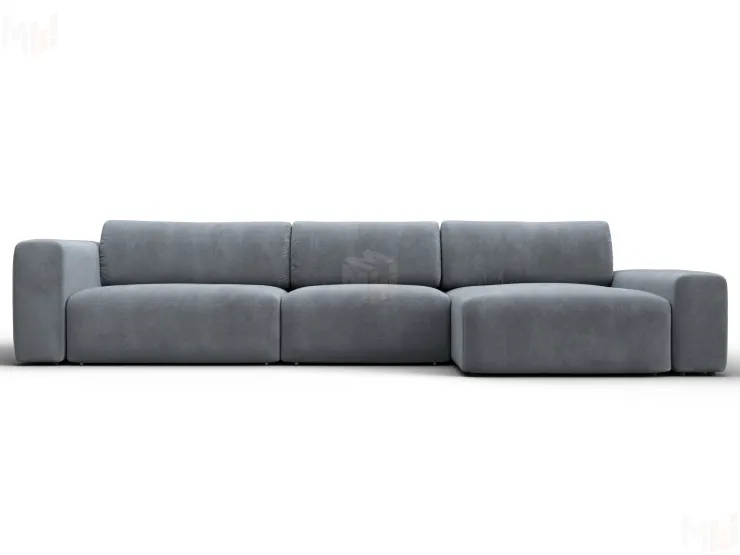 Диван угловой Лига-066 НПБ Лонг угол правый ( TOWER 10 серый )