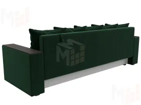 Диван прямой Дубай Лайт полки слева ( Зеленый )