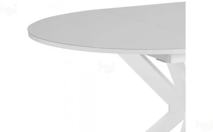Стол раскладной стеклянный Вега Лофт D100 Белый
