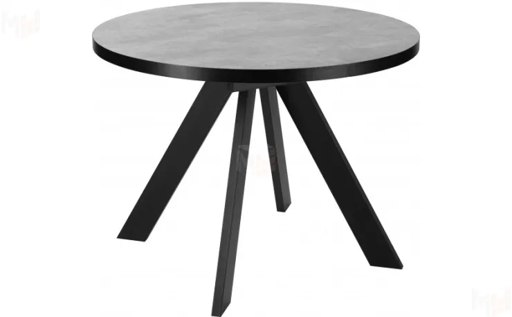 Стол раскладной Монти Лофт D100 Бетон/Черный