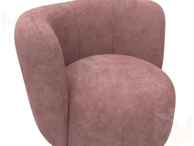 Кресло Лига-072 ( шеннил CRUZ 63 розовый )