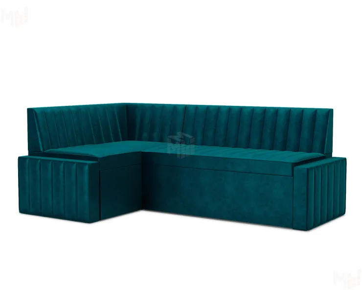 Вермут Левый угол (Бархат сине-зеленый STAR VELVET 43 BLACK GREEN) 213х82х133 см