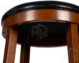 Круглый барный табурет DOBRIN BOB BAR (шоколад, черный)