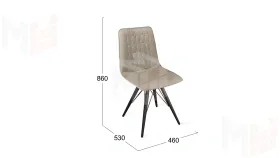 Стул Хьюго К3 Черный муар, Велюр Confetti Smoke