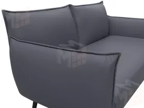 Диван прямой Лига-083 ( экокожа GRIFON 15 серый )