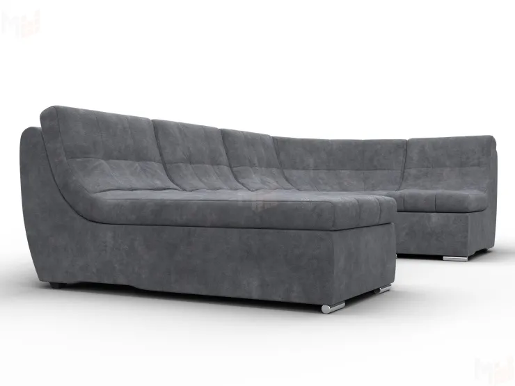 Диван П-образный модульный Холидей ( BRUT 16 темно-серый )