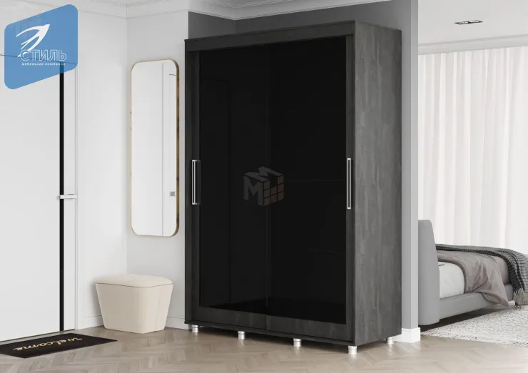 Шкаф-купе Комфорт-12 Прайм 1,5 Black Edition