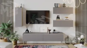 Гостиная Глосс №8 -  ГН 319.08 Баттл Рок, Стекло Светлый Stone(St)