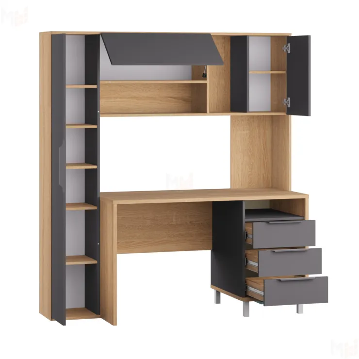 Стол рабочий Комфорт 12.95 N Дуб сонома, Темно - серый