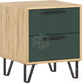 Тумба прикроватная Флэш (дуб крафт/браш мени грин) 2 шт