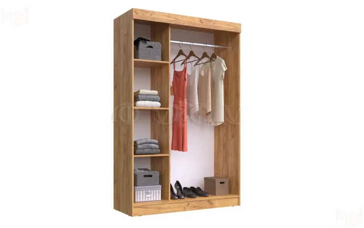 Шкаф купе Бася (крафт золотой/графит)