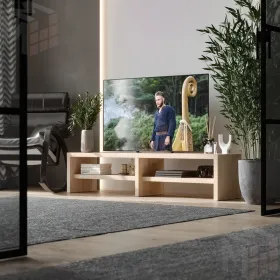 S00838 Энкель ТВ16 ТВ-тумба 160х37x38, дуб беленый