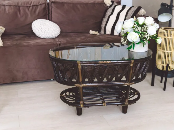 Столик из ротанга «Черчилль» овальный