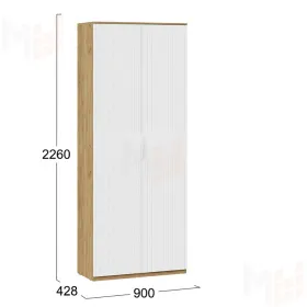 Шкаф комбинированный с 2 дверями Хилтон Исп.2 404.002.000 Белый матовый