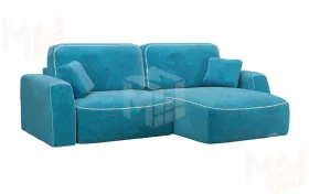 Диван угловой раскладной Лоу-2 Плюш Изумруд
